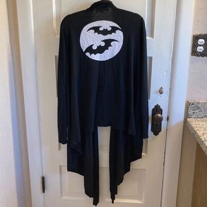 Long Asymmetrical Bat Cardigan